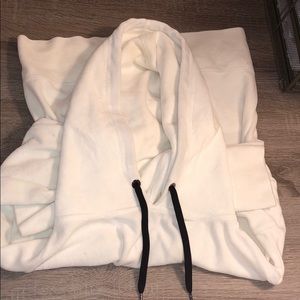 RARE White velvet hoodie Calvin Klein